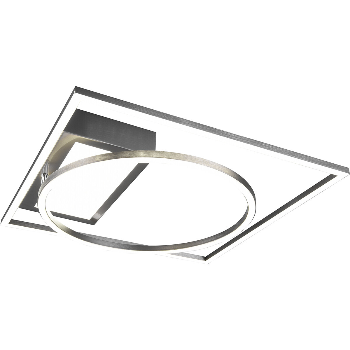 BES LED LED Plafondlamp - Plafondverlichting - Trion Dowino - 33W - Aanpasbare Kleur - Vierkant - Mat Nikkel - Aluminium