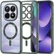 Techsuit Hoesje geschikt voor Xiaomi Redmi Note 15 4G/5G / Xiaomi Poco M8 - Luxury Crystal Back Cover - Geschikt voor MagSafe - Transparant/Donkergroen