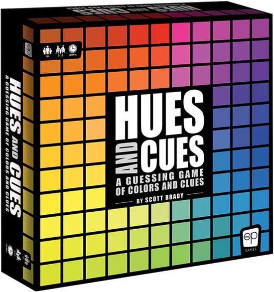 USAopoly Hues and Cues Board Game - Party Game - Ages 8+ - 3-10 Players - English Rules