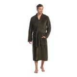Ten Cate Basics badjas dark green voor Heren | Maat L