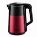 Brock Electronics Brock WK 5520 RD, 1500 W, 1,8 liter, Dubbelwandig, Verborgen verwarmingselement, Roestvrij staal, Zwart-paars, Waterkoker