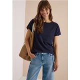 cecil Icecat Shirt met boothals en luipaardprint-bies