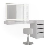 Vicco Sherry Kaptafel set met kruk – 120 cm 4 delen Wit