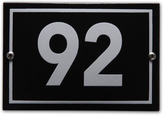 EmailleDesign® Huisnummer model Phil nr. 92