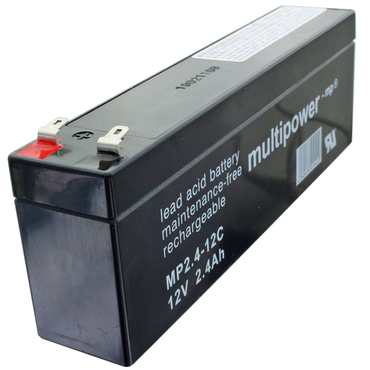 MULTIPOWER MP2.4-12C Multipower loodbatterij met 4,8 mm Faston-contact