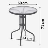 Janshop Sofotel SO-981 ronde tuintafel en 2 tuinstoelen set