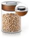 Arendo pot de stockage de 750 ml, verre borosilicaté, couvercle à clip sous vide, acier inoxydable, transparent