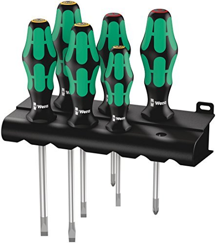 Wera Kraftform Plus 334/6 rack schroevendraaierset + rack, 6-delig, 05105650001