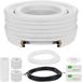 VEVOR 50 Ft Mini Split-Leidingset, 1/4” & 1/2” Od Ac Cuivre Buis, 3/8 Blanc Pe Épaissie Bobine Isolée avec Écrous à Brides, Raccords Étendus, pour Système de Climatisation Cvac Ou Pompe à Chaleur Mini Split