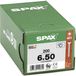 SPAX Universele schroef, 6 x 50 mm, 200 stuks, Voldraad, Verzonken kop, T-STAR plus T30, 4CUT, WIROX - 1191010600505