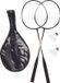 Relaxdays badmintonset badminton rackets met 2 shuttles draagtas met schouderband