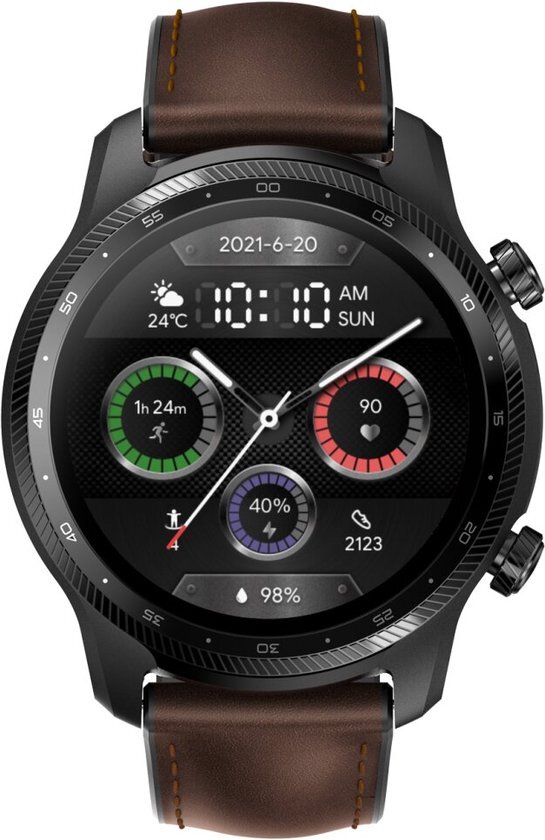 Mobvoi Pro 3 Ultra 4G/LTE Smartwatch Mobiele verbinding Qualcomm SDW4100 en Mobvoi Dual Processor System Wear OS Smart Watch for Men Bloedzuurstof IHB (LTE-functie niet beschikbaar in Nederland)