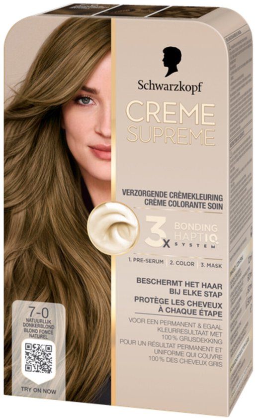 Schwarzkopf Creme Supreme 7-0 Natuurlijk Donkerblond Permanente Haarverf