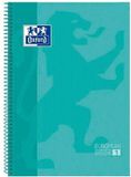 Oxford School Europeanbook - notitieboek - gekleurde rand - A4+ - ruit 5mm - 160 vel - hardcover - pastel mint