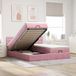 Maison Exclusive - Cadre de lit ottoman avec matelas, rose, 160x200 cm, velours