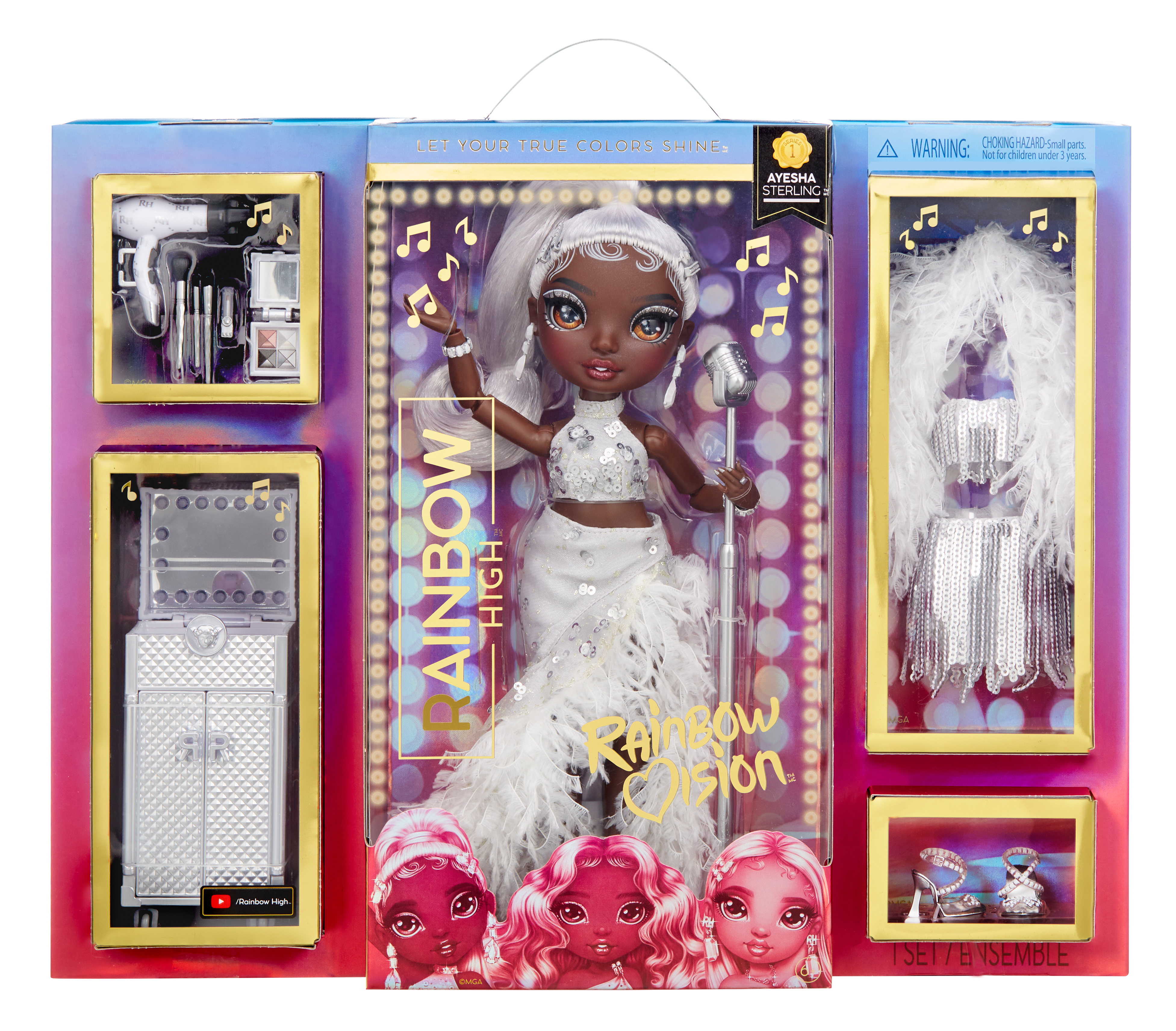 MGA Entertainment Rainbow Vision Rainbow High Rainbow Divas - Ayesha Sterling (zilver)