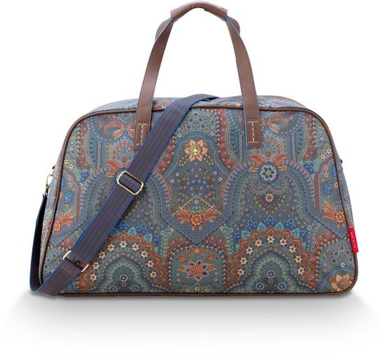 Pip Studio Tovy Weekendtas Dames Reistas Jabali Blauw 57x22x37cm