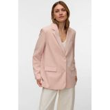 VERO MODA VMBARIA LS OVERSIZED BLAZER Dames Blazers Pink-A-Boo Polyester/Linnen/Elastaan Maat 36
