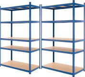 ECD Germany Werkplaatsplank 200x100x60 cm, metaal met poedercoating en MDF-hout, tot 350 kg