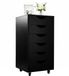 Merkloos Relaxdays Ladeblok bureau - 78 x 40 x 40 cm - met wielen - zwart