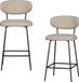 WOOOD Kjeld Barstoelen - Geweven Stof - Naturel - Set van 2