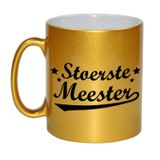 Bellatio Decorations Stoerste meester cadeau mok - 330 ml - goudkleurig - Meesterdag/einde schooljaar cadeau