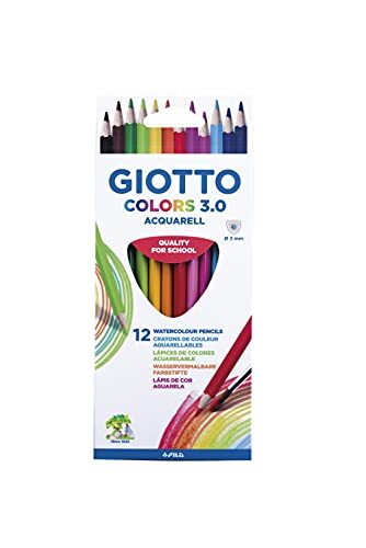 Giottos Colors 3.0 aquarel potloden, 12 stuks