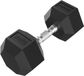 Tunturi Platinum Hexa Dumbbell - Rubber - 1x 20kg - Zwart