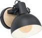 EGLO Lubenham Wandlamp - 1 lichts - E27 - Zwart, Bruin - FSC Hout