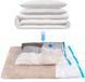 Sacs sous vide Bol - Réutilisables avec autocollants et marqueur effaçable - Pour vêtements, couettes et oreillers - 6 Pièces (3 Jumbo + 3 Grands)
