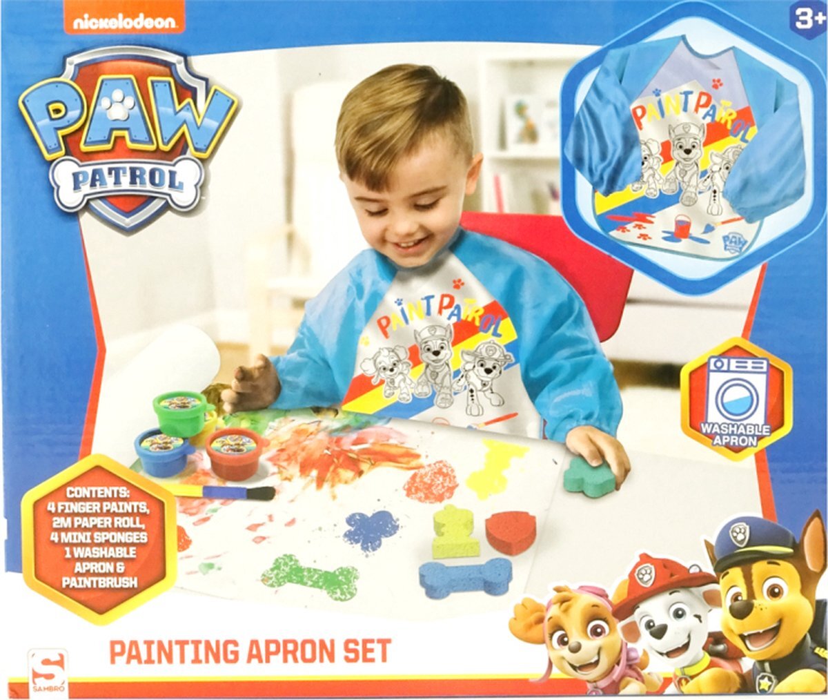 PAW Patrol Vingerverfset met Schort Blauw