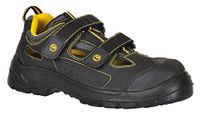 Portwest FC04 Compositelite Tagus Sandaal Composiet Neus Anti-Slip Loopzool | Zwart, 40, S1P EN ISO 20345, Dubbele Dichtheid, Oliebestendig, Lichtgewicht, Antistatisch, Klittenbandsluiting, Leren Voering