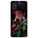Maniacase Samsung Galaxy A51 5G Hoesje Demon Slayer Tanjiro Kamado boos manga anime