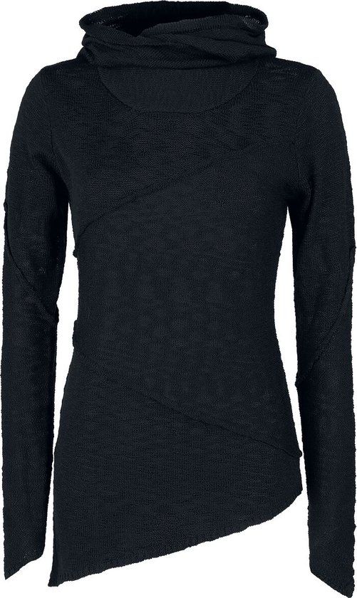 Gothicana by EMP Gothicana Zwarte gebreide trui met capuchon - Dames - XXL
