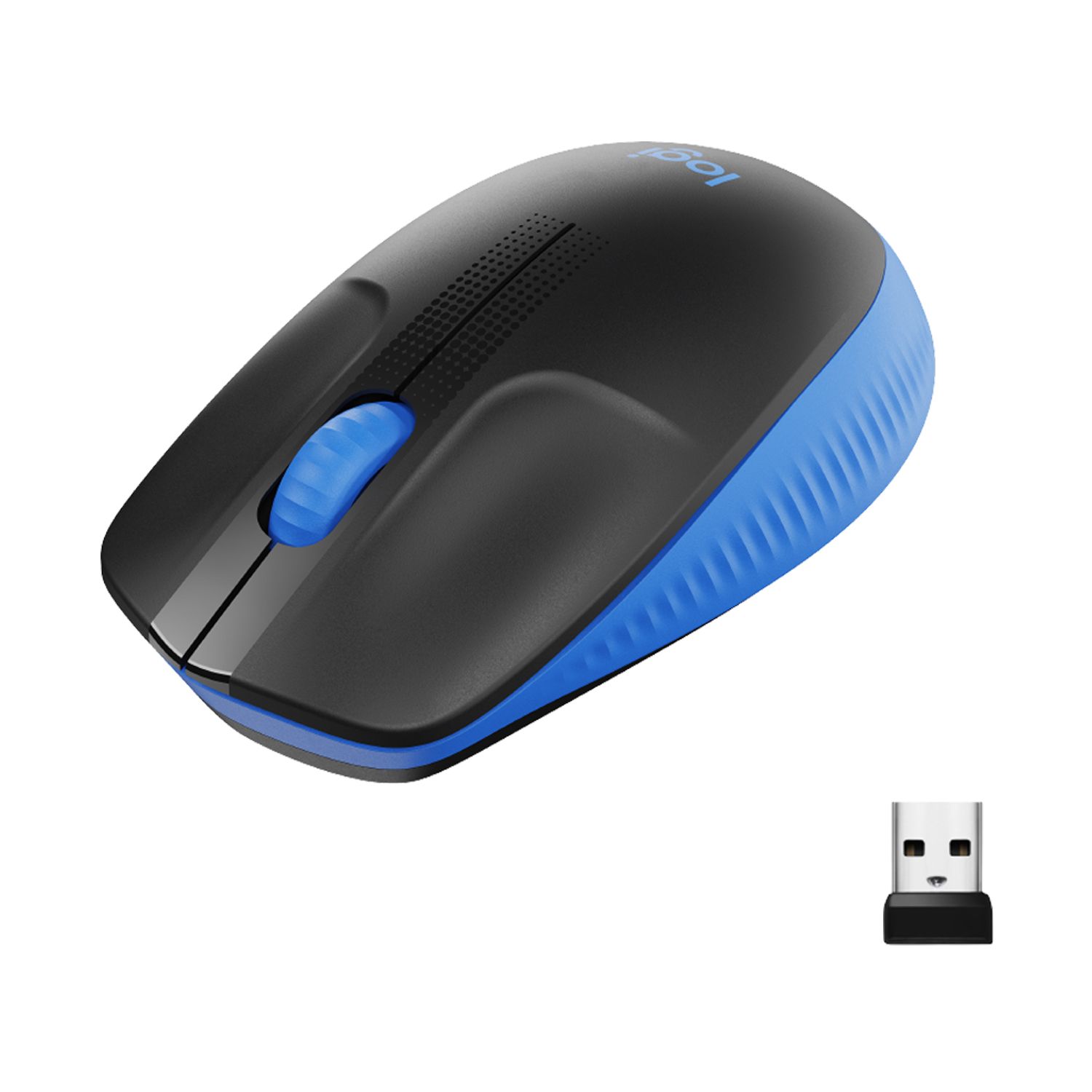 Logitech M190 Draadloze Muis - Zwart/Blauw