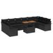 vidaXL Banc de jardin Noir Poly rotin