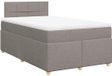 vidaXL Boxspring met matras, stof, taupe, 120x190 cm
