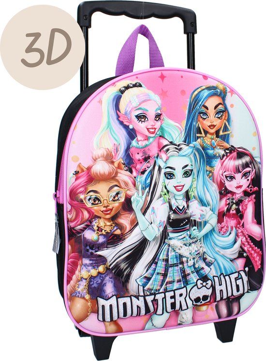 Monster High Trolley rugzak 3D The Boo Crew - Zwart