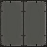 vidaXL Tuin Eettafel Set 3-delig Zwart Poly Rattan