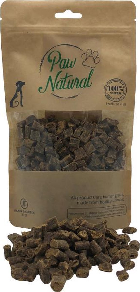 Paw Natural Lam Trainingstraktatie Snacks voor Honden Beloningen 250g. Graan en Glutenvrij, Naturel Hondenvoer voor dieren, alle rassen.