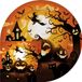 Fiestas Halloween/horror pompoen - set van borden en servetten - 24x - noir - papier