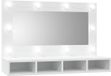 vidaXL Spiegelkast met LED-verlichting, wit, 90x31,5x62 cm