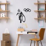 Stijlvol zwart decoratief metalen wandaccessoire, 62 x 61 cm