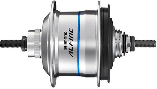 Shimano Alfine Di2 SG-S7051-8 naaf 8 Gang disc Centerlock zilver 36-gaats