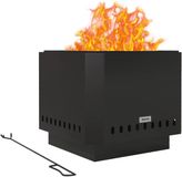 Outsunny Smokeless Stove Metall 48L x 48B x 41H cm Schwarz