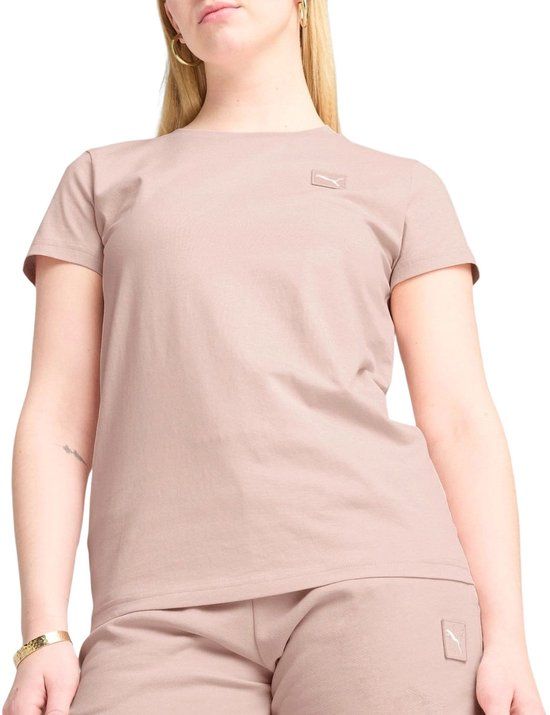 Puma ESS ELEVATED T-shirt Dames - lichtroze - Maat XS