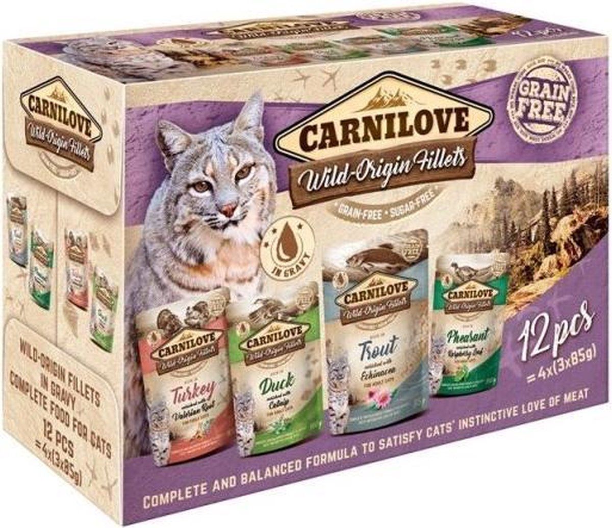 Carnilove Cat Pouch Multipack 12 x 85g - Kat