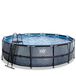 Exit Stone Piscine Ø488x122cm Gris - Avec pompe à filtre à sable