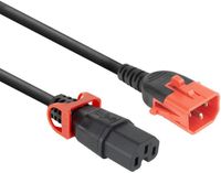 ACT Netsnoer C14 IEC Lock+ Dual Locking - C15 IEC Lock+ zwart 3 m, PC3876 PL0043