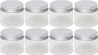 Merkloos 8x Kunststof weckpot/inmaakpot 50 ml met schroefdeksel